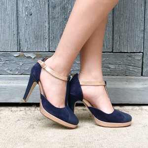 Blue and pink sandal