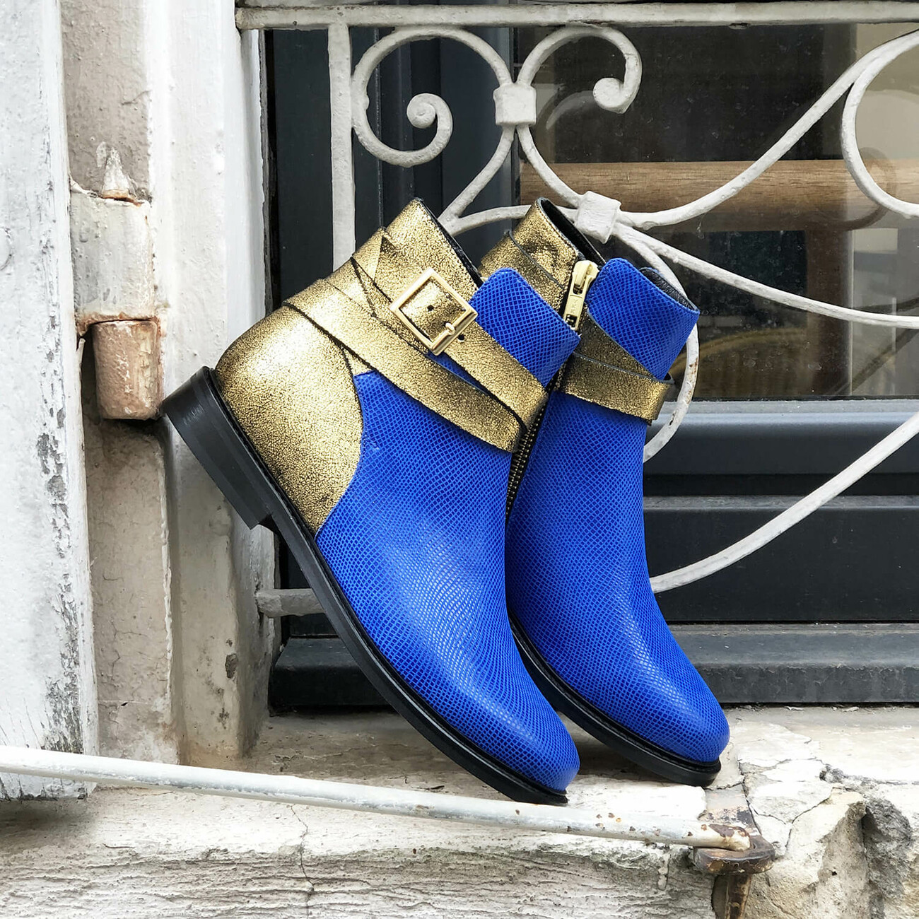 Bottines bleues deals