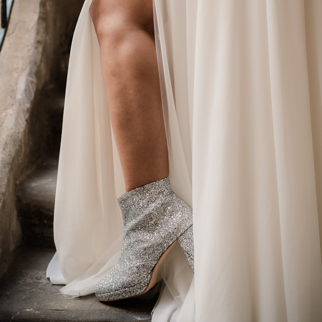 Bottines de mariée - mariage d'hiver