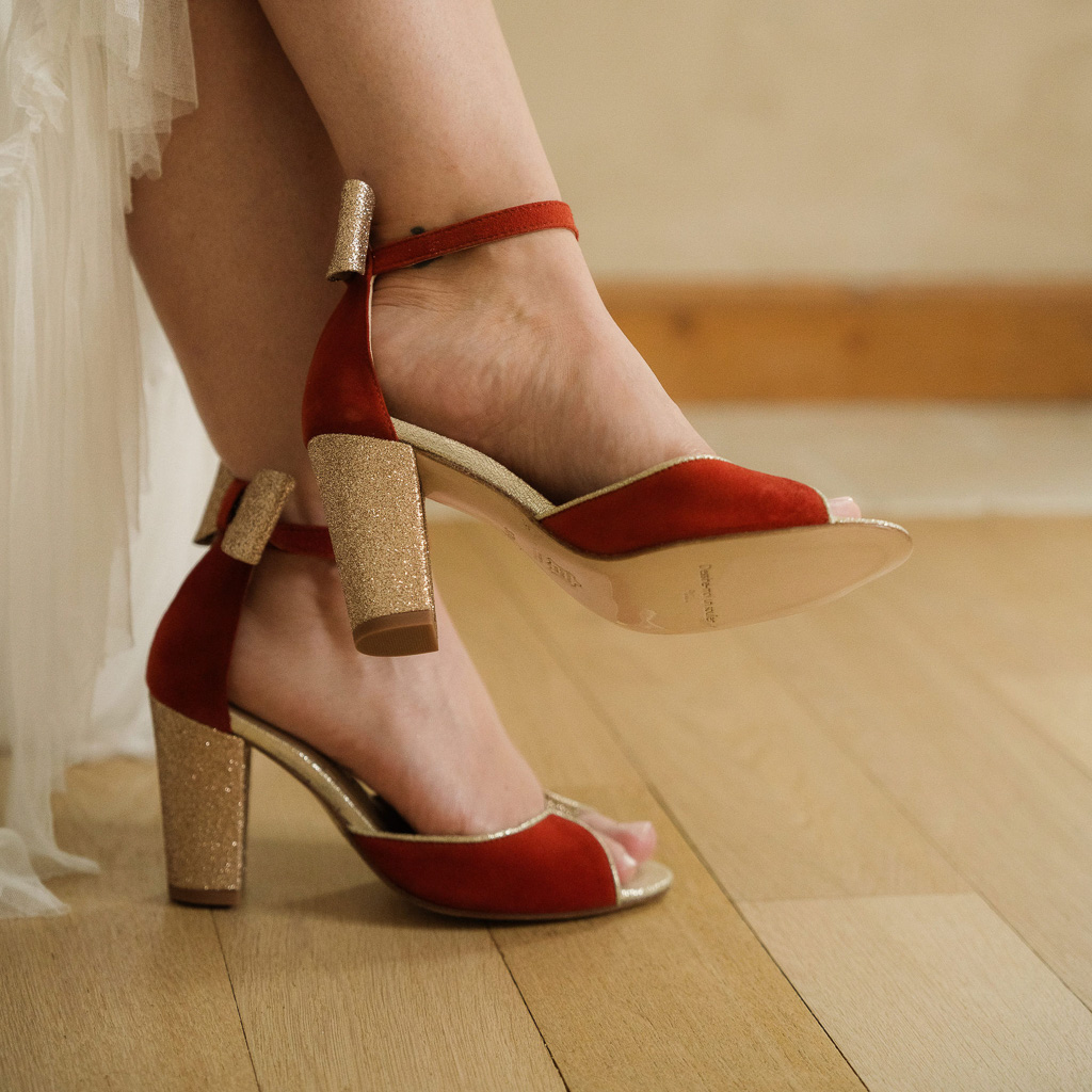 Chaussure à talon carré