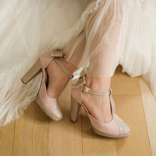 Chaussures De Danse Femme En Velours - Talon 6 Cm, Lanières - Pour Mariage, Fête, été - Style élégant Décontracté