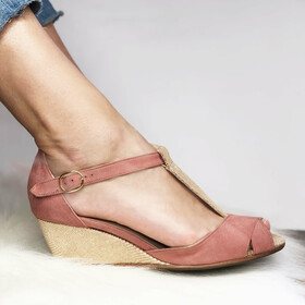 escarpin talon de 6 cm compensé