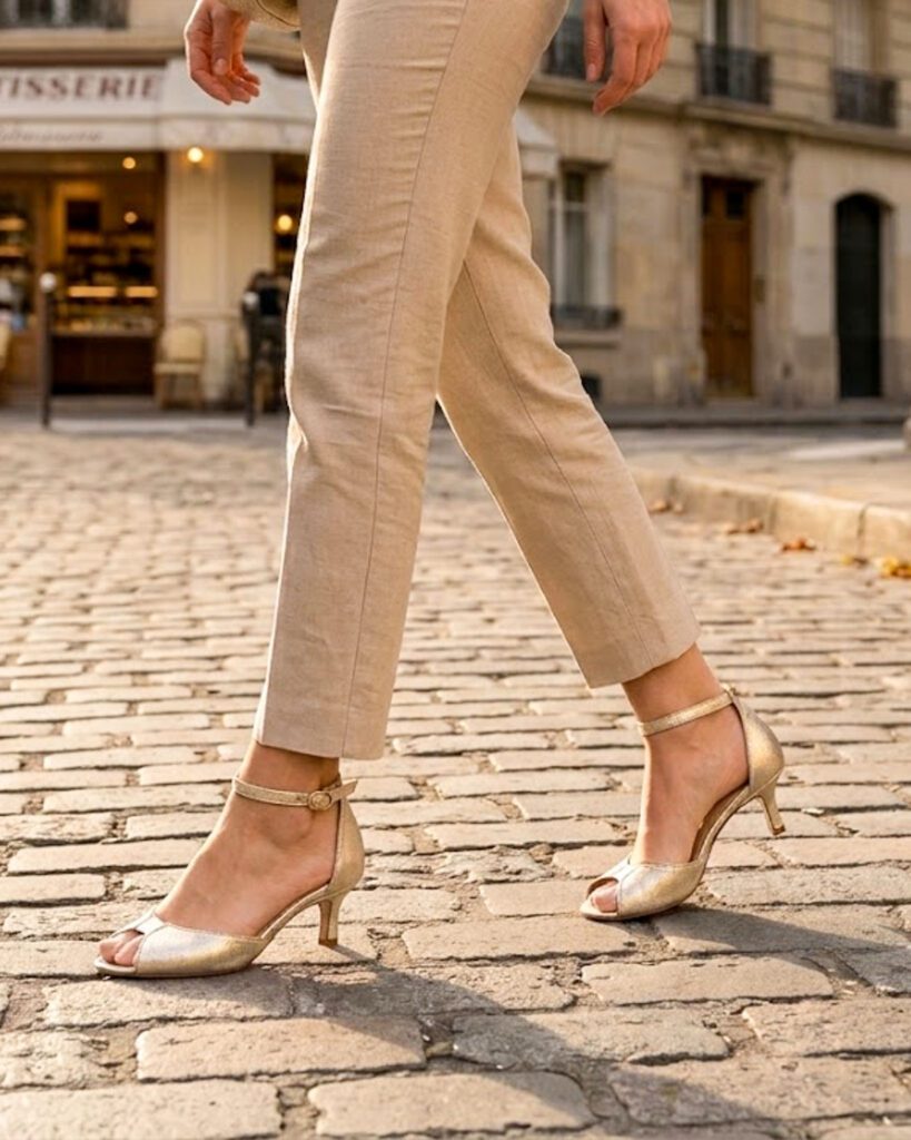 Charlotte high en irisé champagne