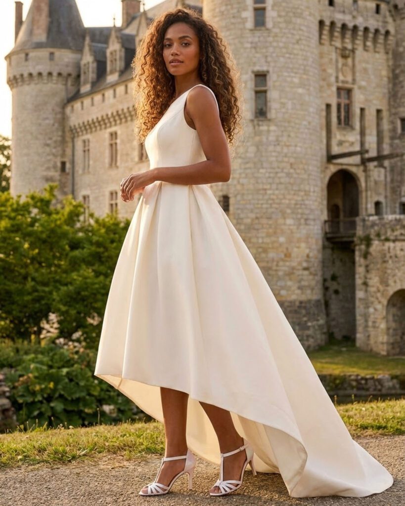 Chloé en fines paillettes blanches