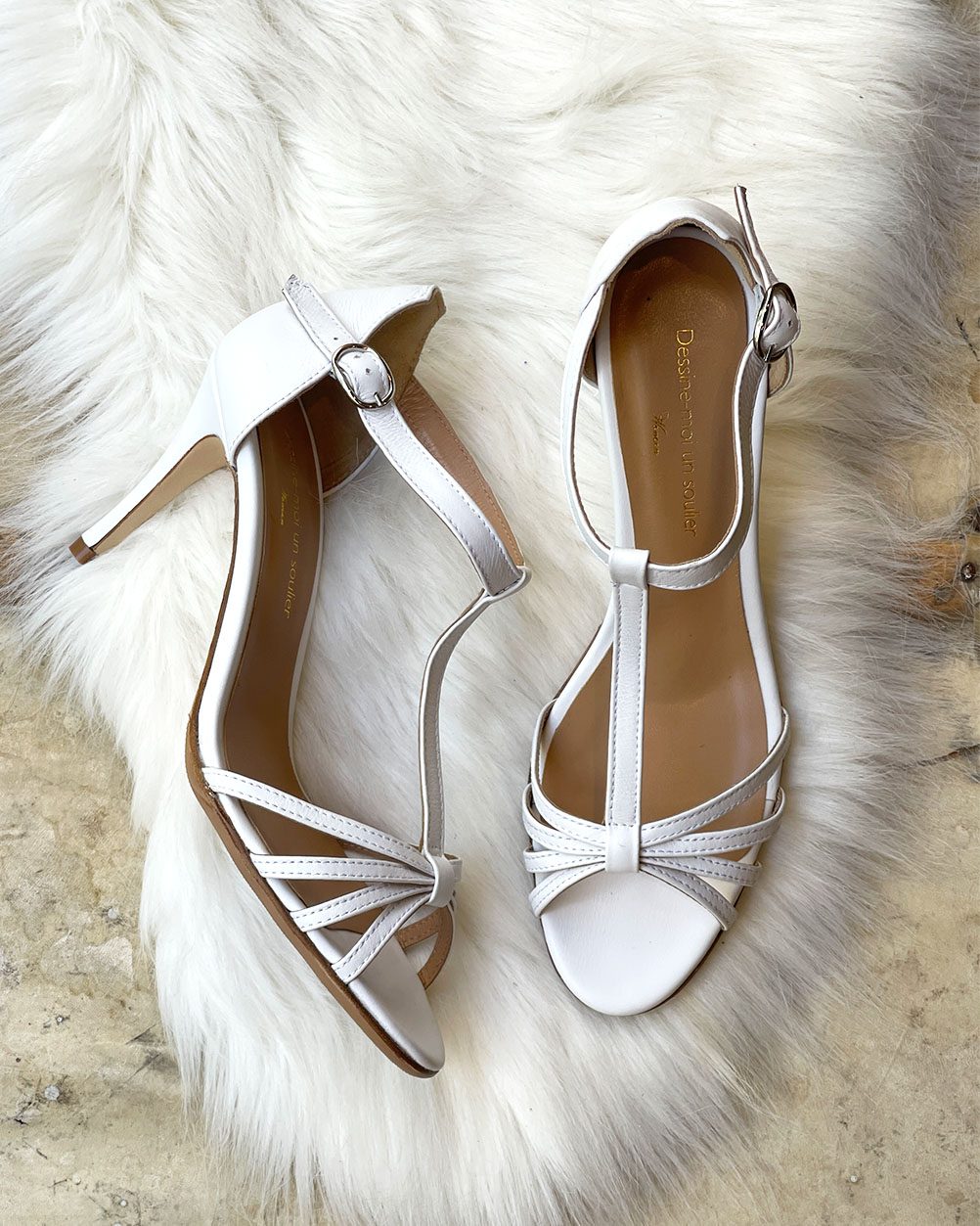 Chloé in smooth white leather